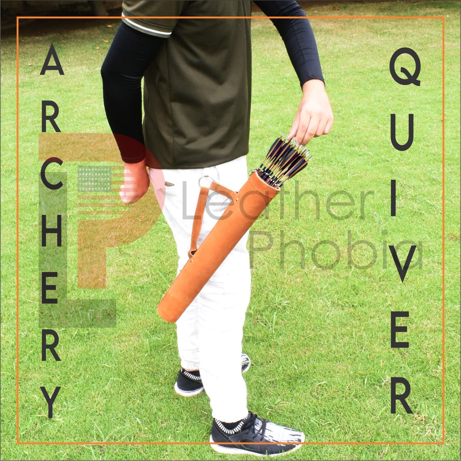 Back/Side Arrow Quiver Genuine Leather Arrow Holder Traditional Handmade Quivers