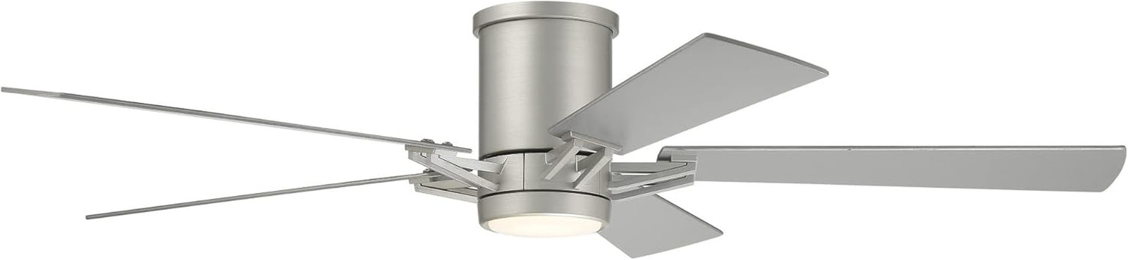 Wyatt 52" Smart Ceiling Fan with LED Light, Remote & Wall Control, Nickel Finish