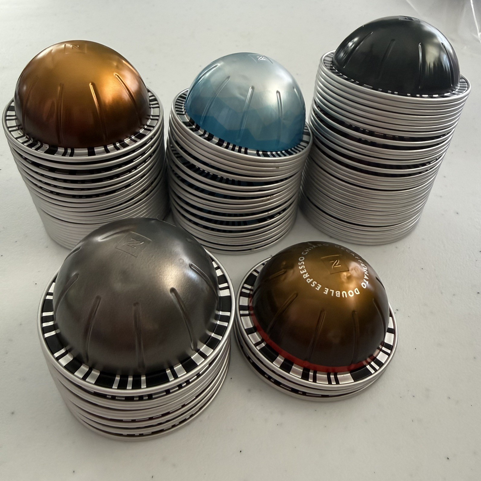 LOT of 77 EMPTY NESPRESSO VERTUO PODS VARIETY CLEAN VERTUOLINE CAPAULES