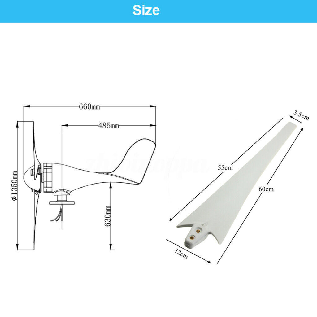 3000W 48V Wind Turbine Generator With MPPT Charge Controller Regulator Kit Solar