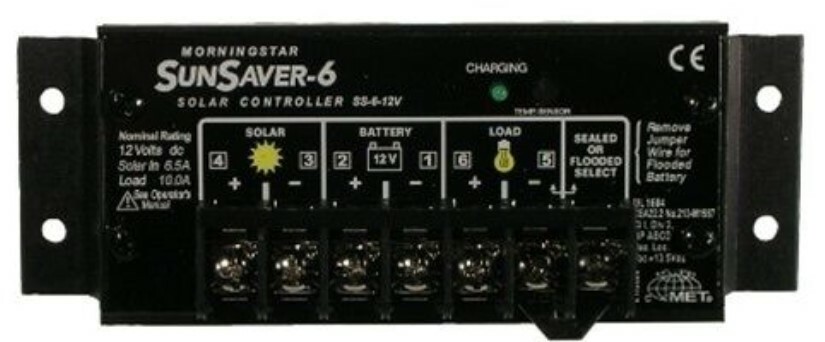 Morningstar SS-6-12V SunSaver 6 amp 12 volt Solar Charge Controller