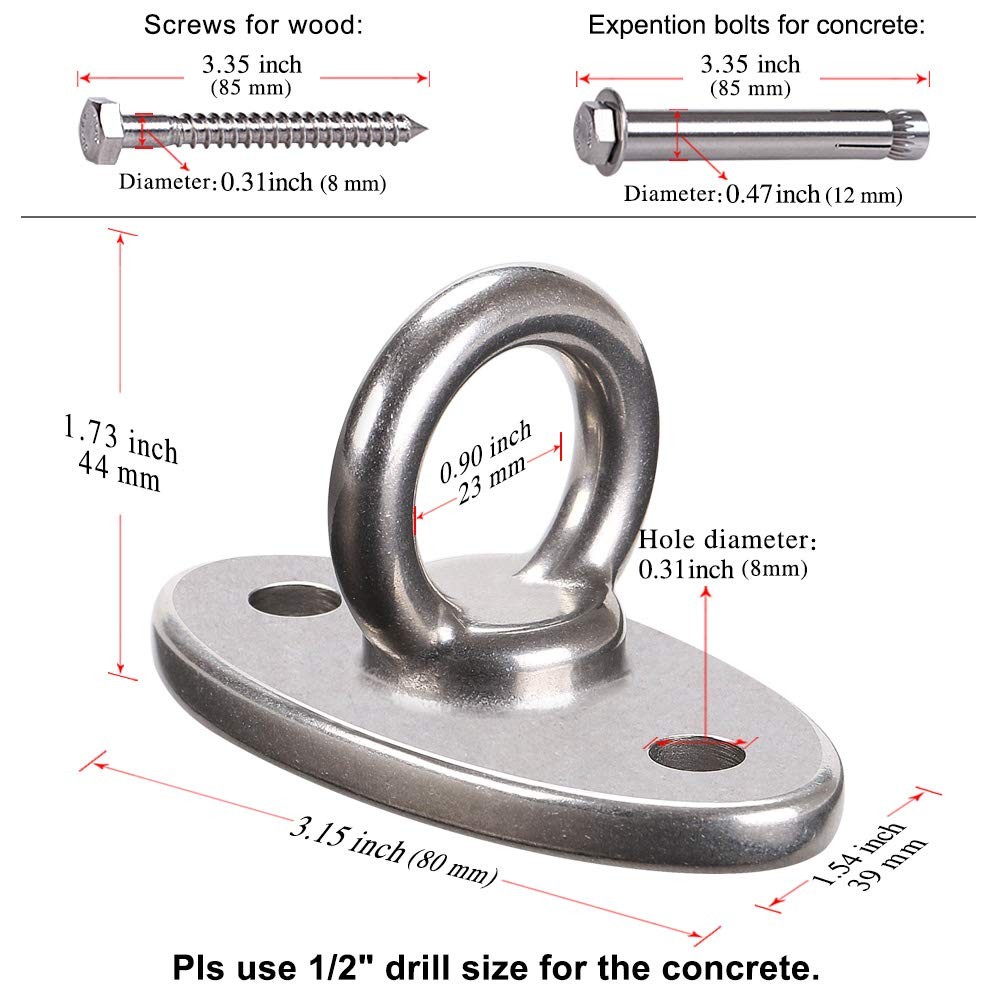 Wall Ceiling Mount Bracket for Suspension Trainer, 2800lb Capacity, Aerial