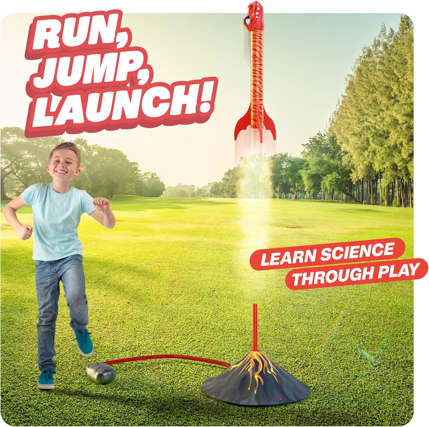 Dinosaur Toy Rocket Launcher for Kids Toys for Kids 3-5 5-7 4-6 - Outdoor Toy...