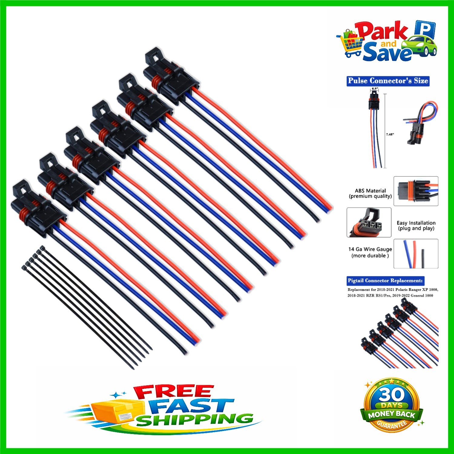 Easy Install Pulse Connector Set for Polaris RZR RS1 Pro & General 1000