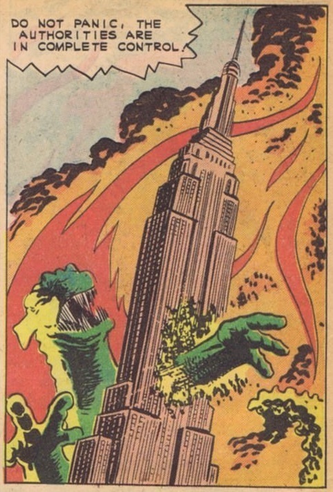 Godzilla # 11 - 8 x 10 Tee Shirt Iron On Transfer Do not panic