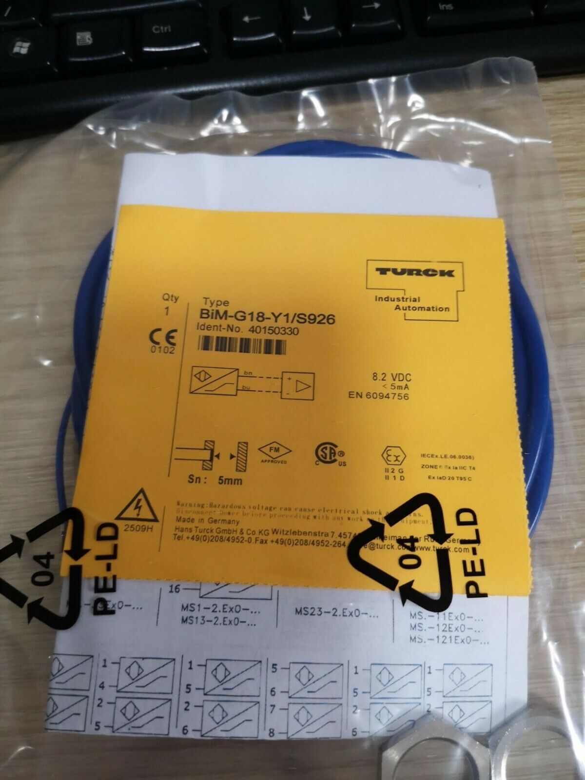 BIM-G18-Y1/S926 TURCK  1PC  PROXIMITY SWITCH FREE SHIP-NEW