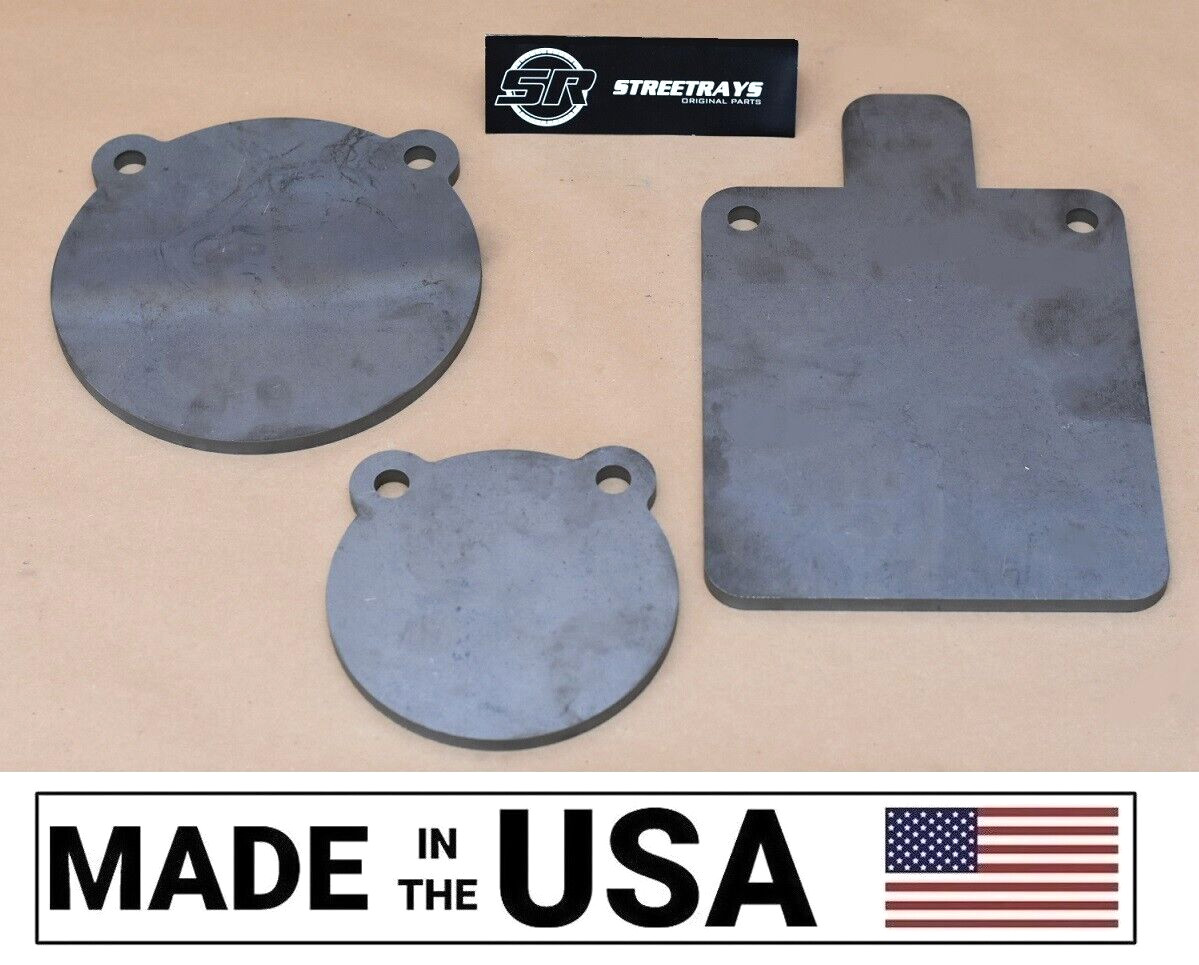 [SR] Shooting Range Pistol Target Gong 3/8" IDPA Silhouette 8"x12" & 6" 8" Round