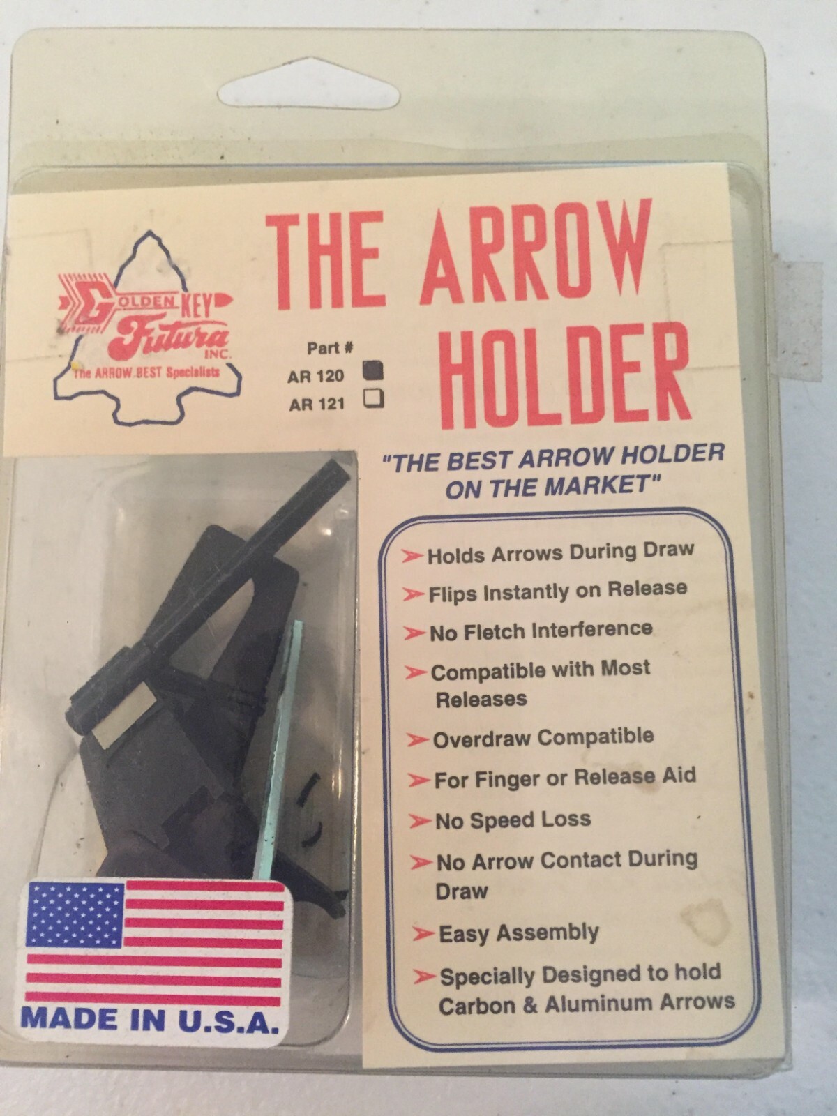Vtg Golden Key Futura "The Arrow Holder" Flip Down Rest AR-120 NOS   #10014