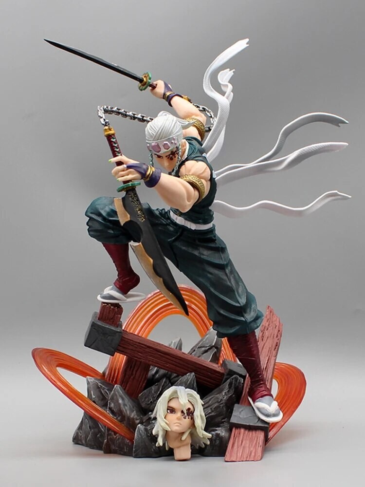 Demon Slayer Figure - Uzui Tengen (27cm, 2 Heads) | Kimetsu no Yaiba Anime Model