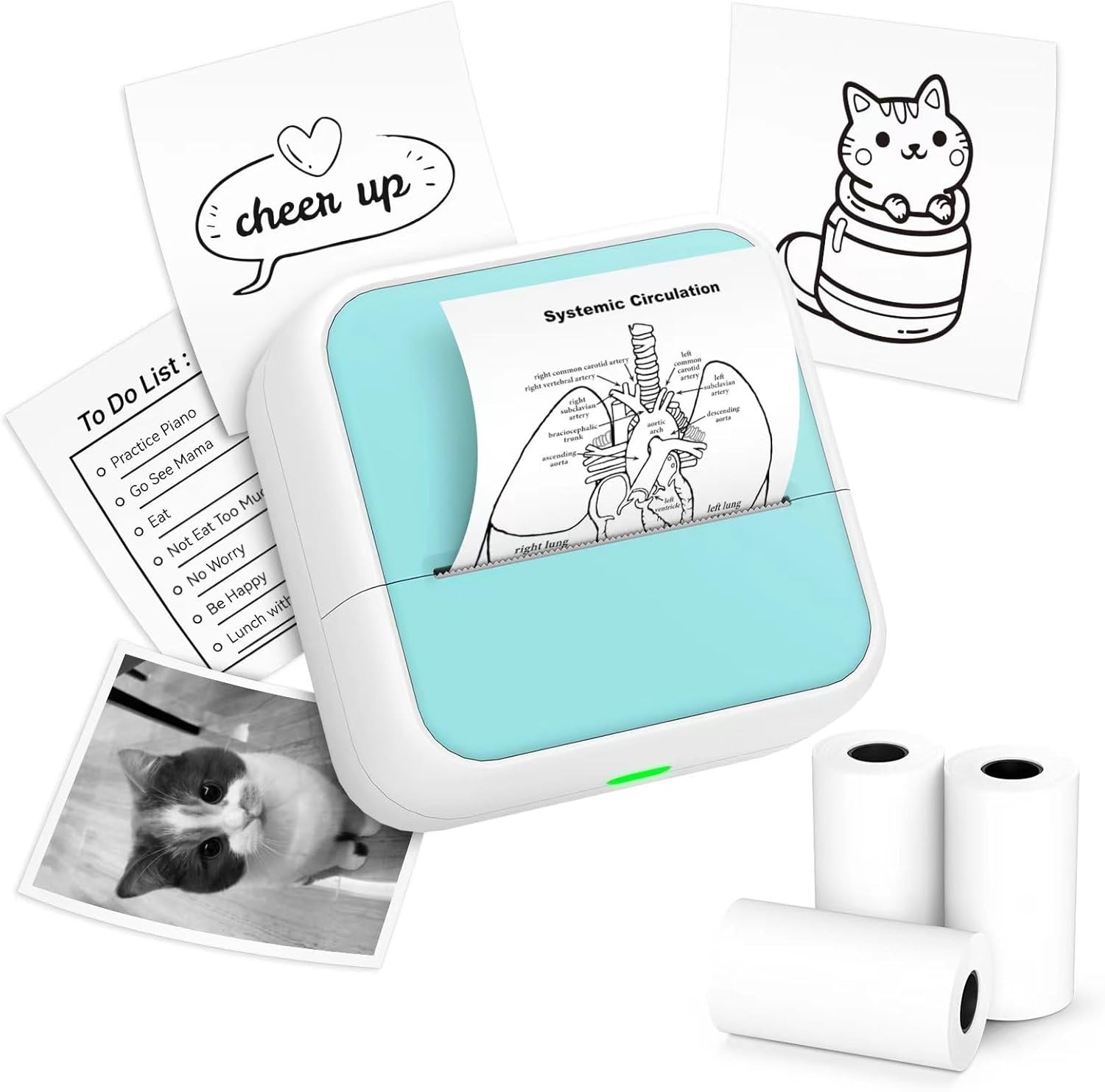 Phomemo Sticker Printer - Printpods Mini Printer with Stickers, Print Pod Xmas