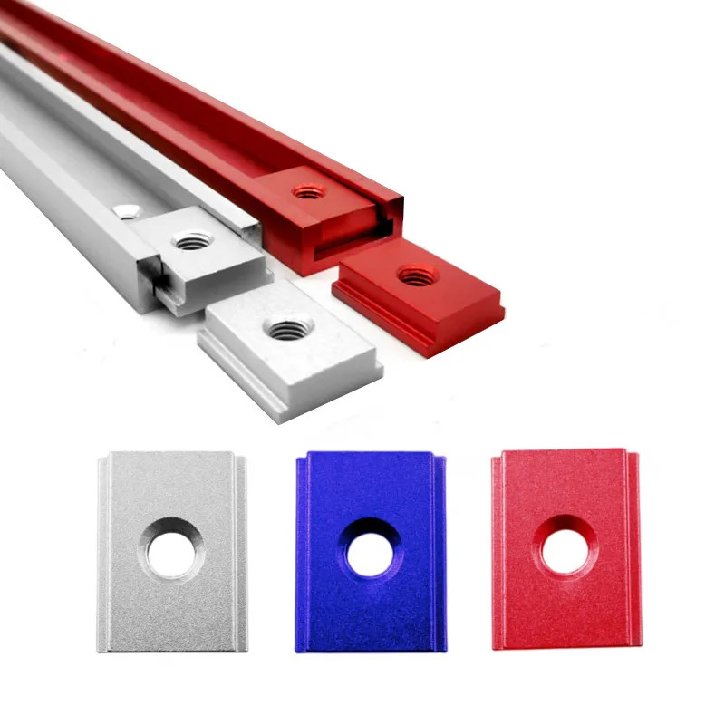 M6 M8 T Slot Nut T-Track Slider Square Nuts Woodworking Jig Fastener Aluminum