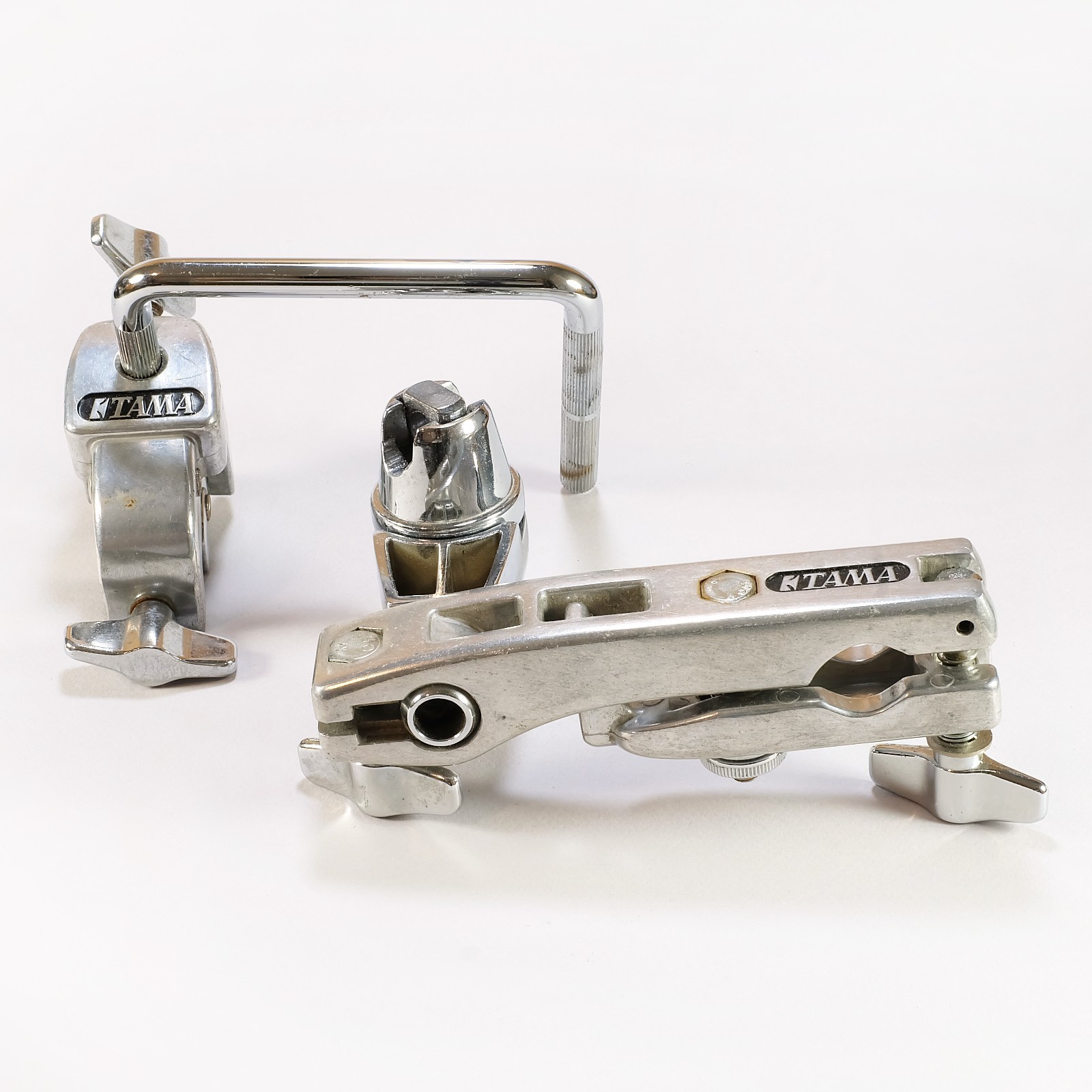 2 TAMA Drum Hardware Accessories: Bass Drum Hoop Clamp & Cymbal Boom Attachment