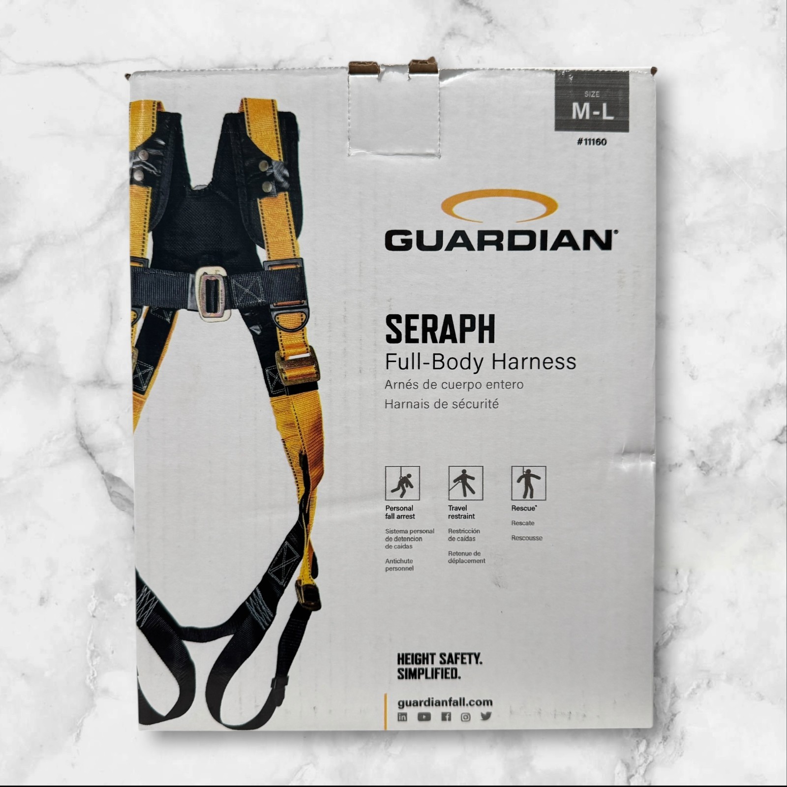 Guardian  11160 Fall Protection Seraph Universal Arrest Harness Medium to Large