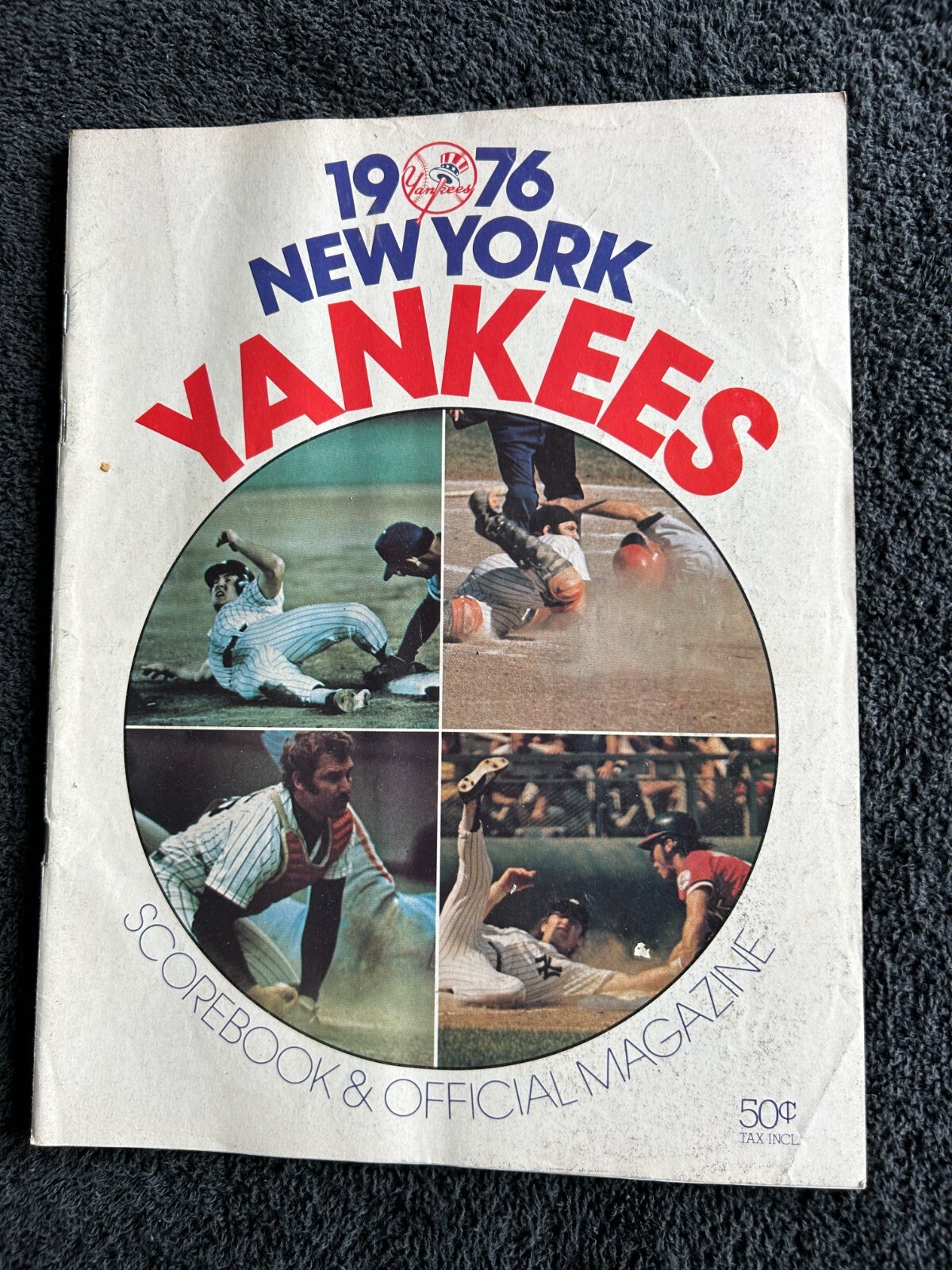 NEW YORK YANKEES VS BALTIMORE ORIOLES SCOREBOOK MAGAZINE 1976 LOW GRADE M323