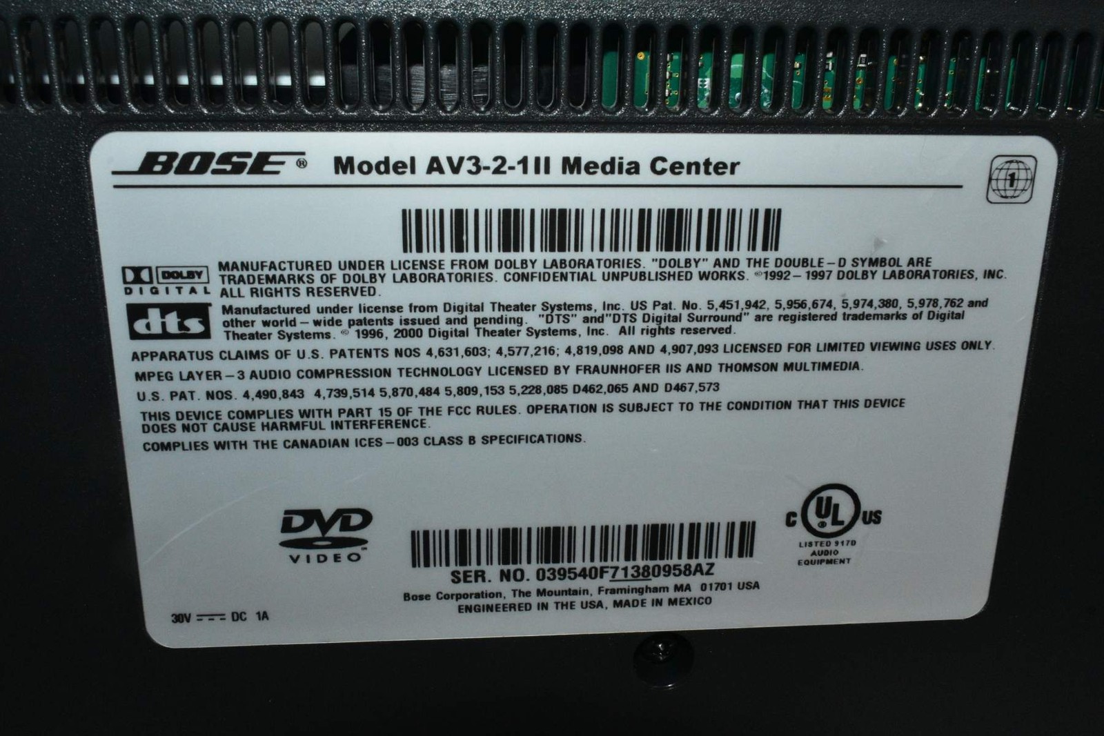 Bose 321 GS Series II DVD Home Entertainment System - Graphite