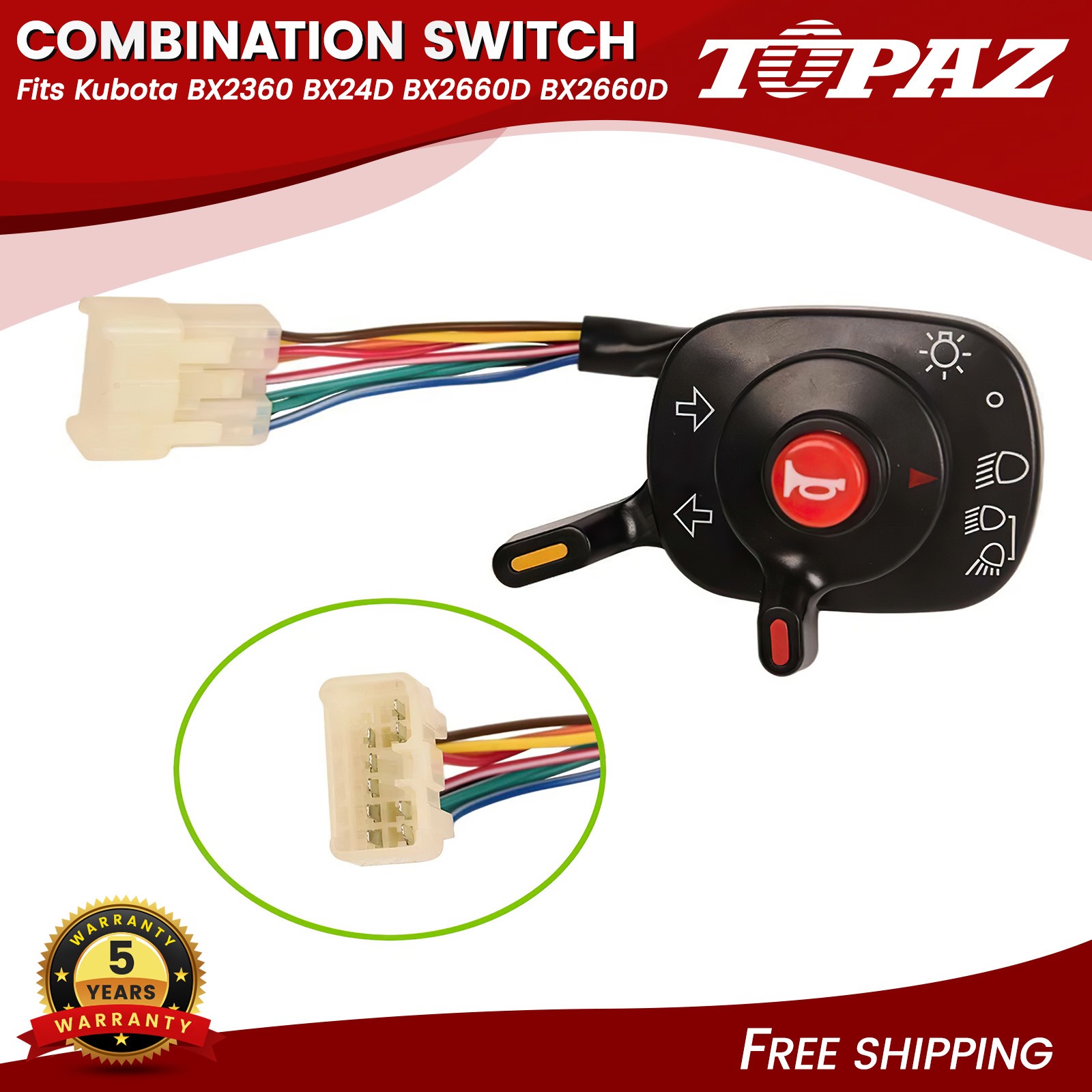 Fits for Kubota BX2360 BX24D BX2660D BX2660D Combination Switch K258162240