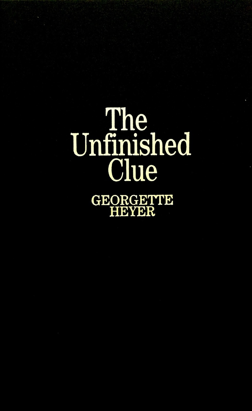 Unfinished Clue