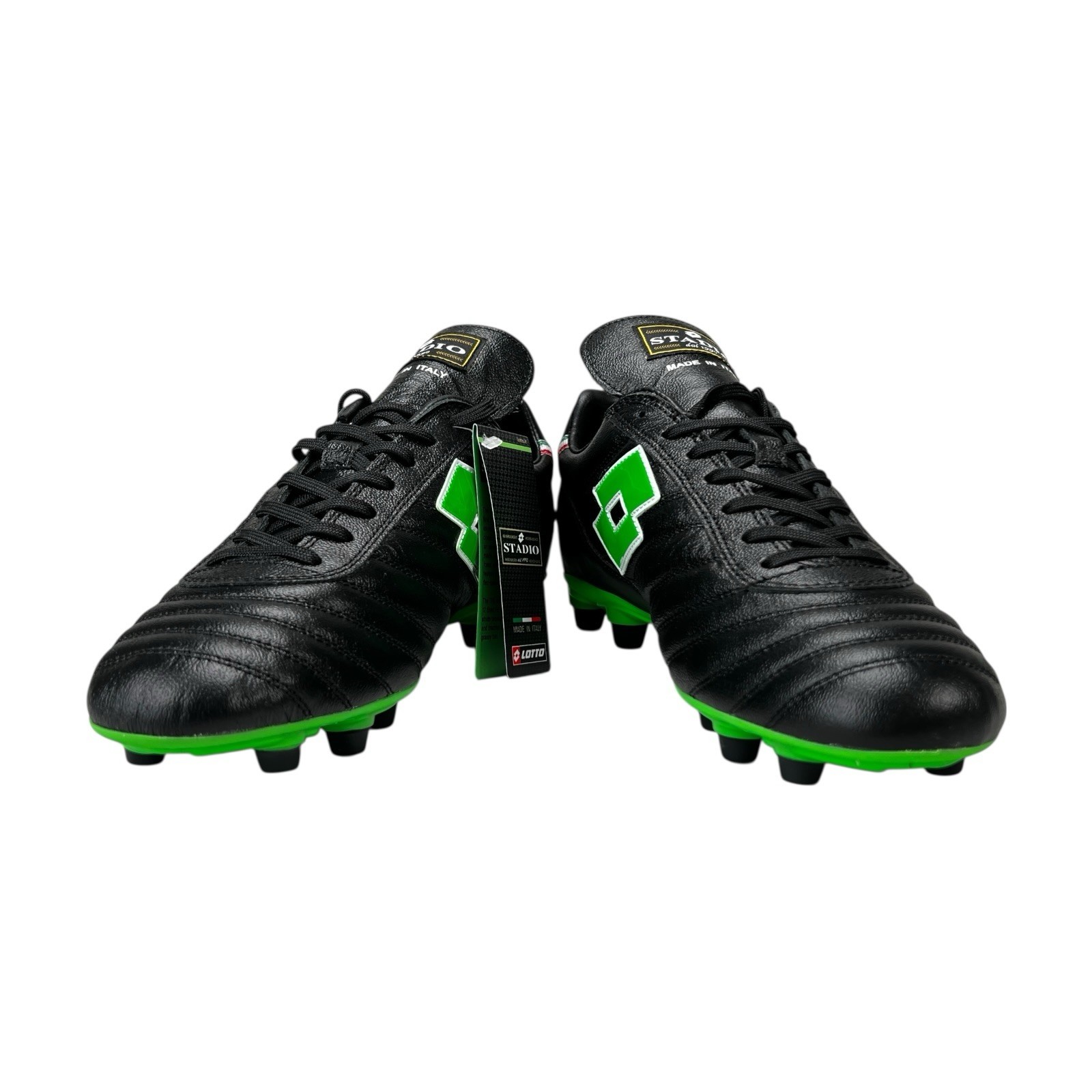 Lotto Stadio OG II FG 50 Years Black Green Leather Soccer Cleats Men's Sz 8 - 11