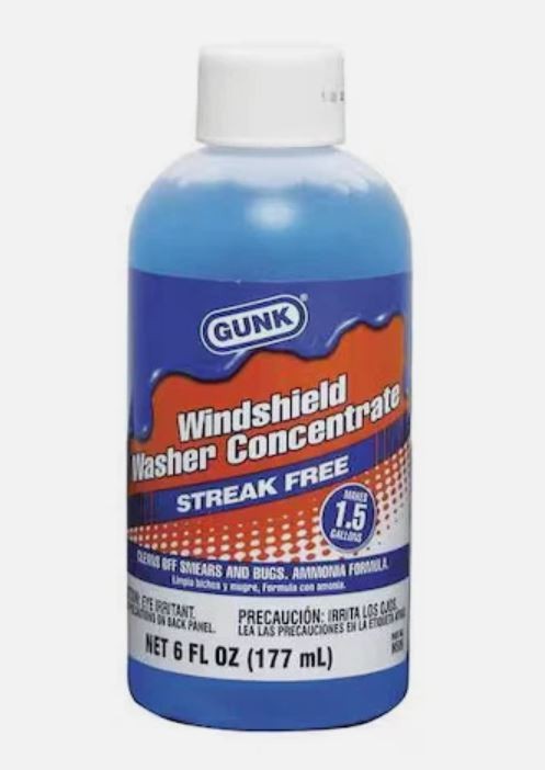Gunk M506 6 Oz Windshield Washer Plastic Bottle (Concentrated Makes 1.5 Gallons)