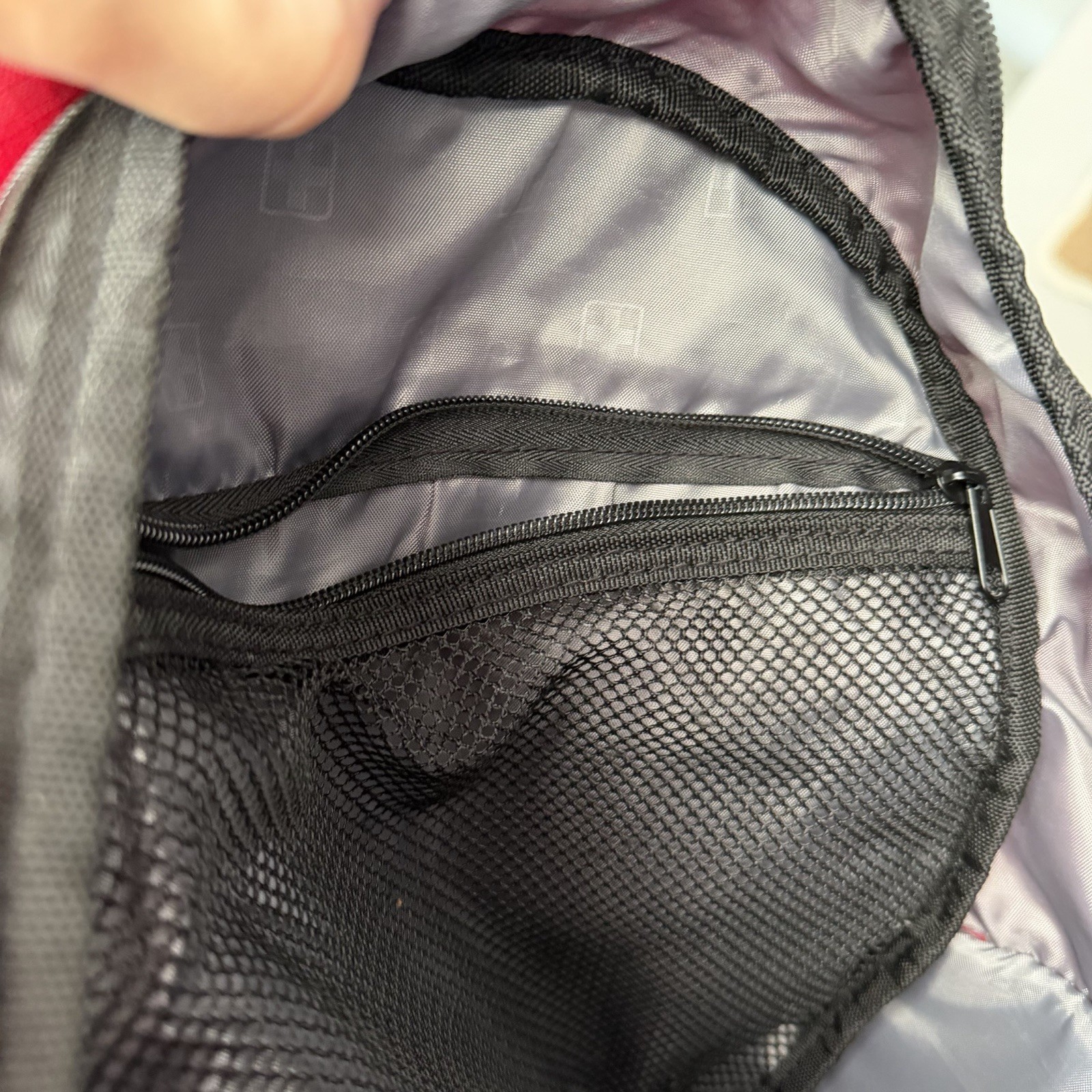 Swiss Tech Gray and Red Reflective Backpack Multiple Pockets School/Work/Hiking