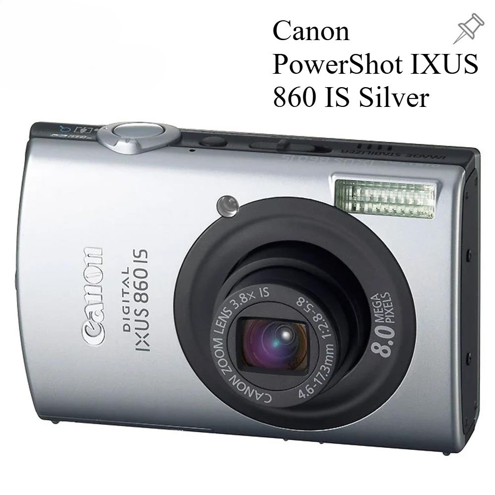 Canon IXUS 860 IS Digital Camera 8.0MP with Accessories Silver&Black Auto Focus