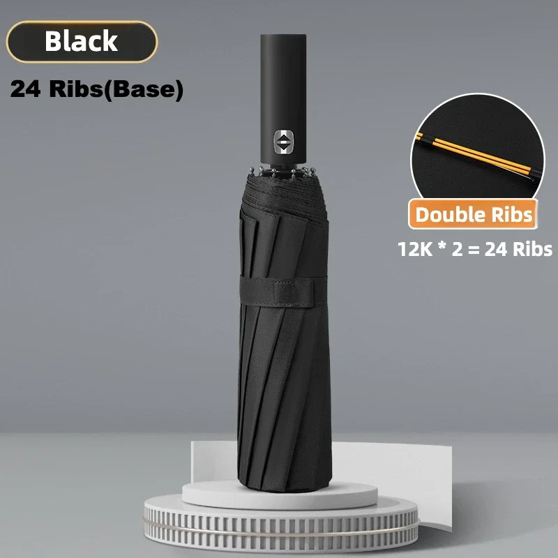Reinforced 348 Ribs Automatic Umbrella, Windproof & Stormproof, Sun