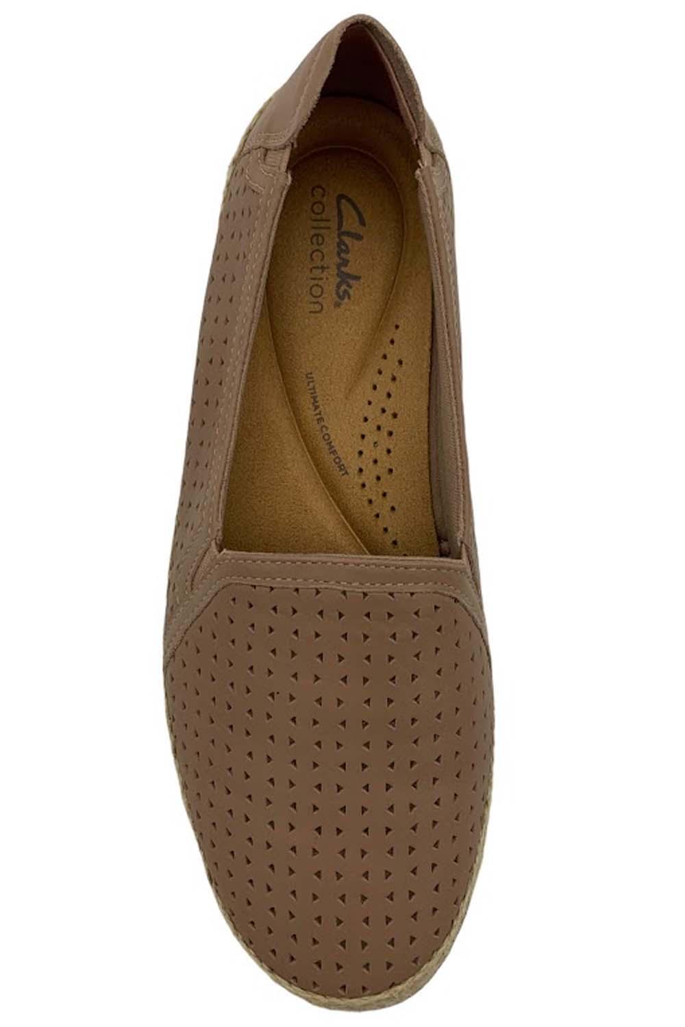 Clarks Collection Espadrille Slip-Ons Elaina Ruby Beige Leather