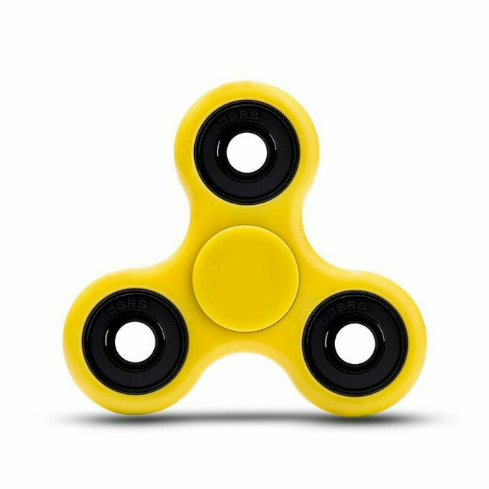 NEW Fidgetly 5032 Fidget Spinner Toy YELLOW BLACK Stress Reducer Increase Focus