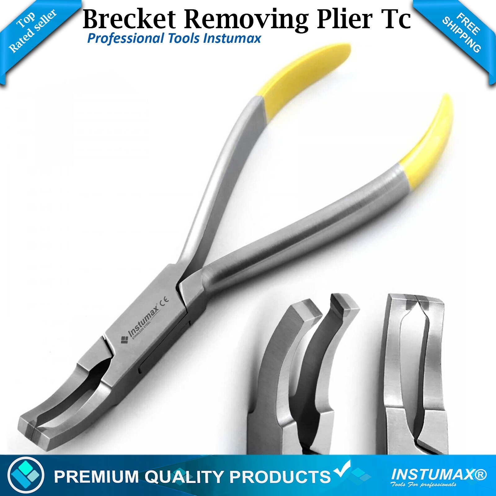 Dental Bracket Removing Plier TC Curved Ortho Braces Remover Surgical Instrument