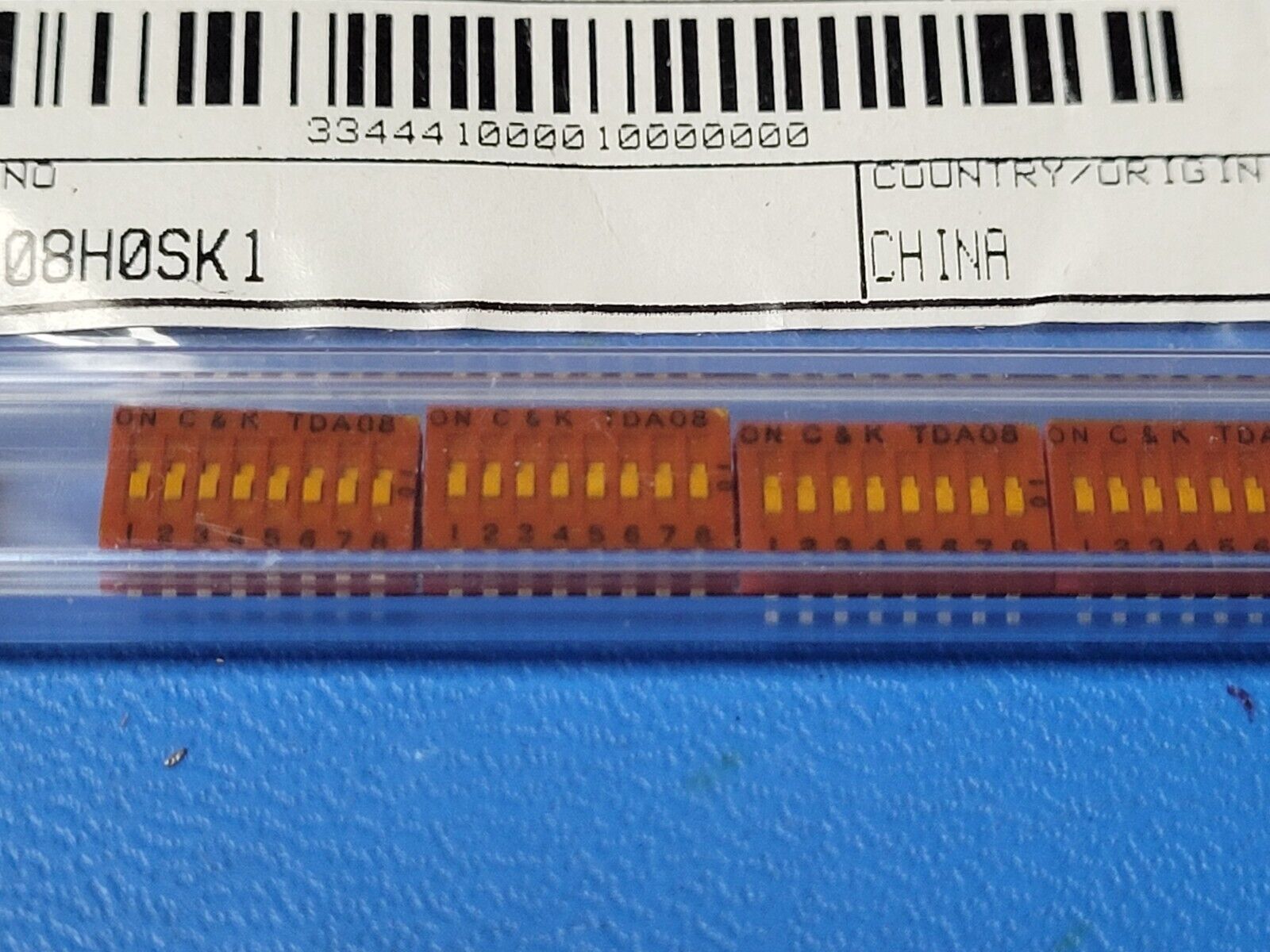(5 PCS) TDA08H0SK1 C&K SWITCH SLIDE DIP SPST 0.025A 24V