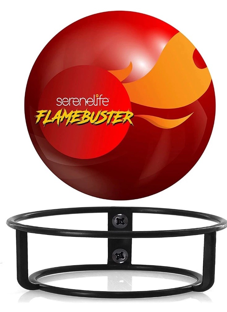 SereneLife Automatic Fire Ball Extinguisher W/ Mounting Bracket- Fire Safety NIB