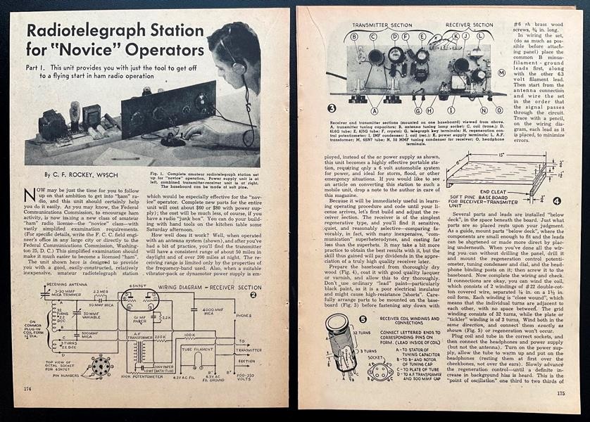 Ham Radio Radiotelegraph Station 1951 HowTo Build PLANS