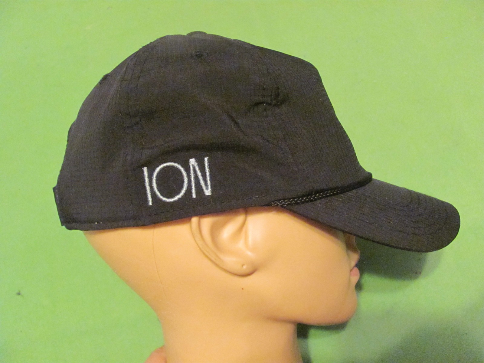 Eight- ION - Adjustable Strap Back Black Baseball Hat/Cap