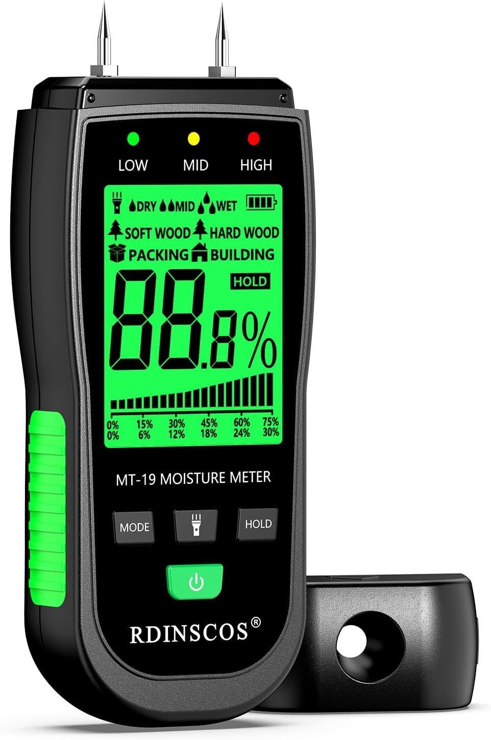 Medidor De Humedad Digital Detector De Fugas De Agua Prueba De Humedad New