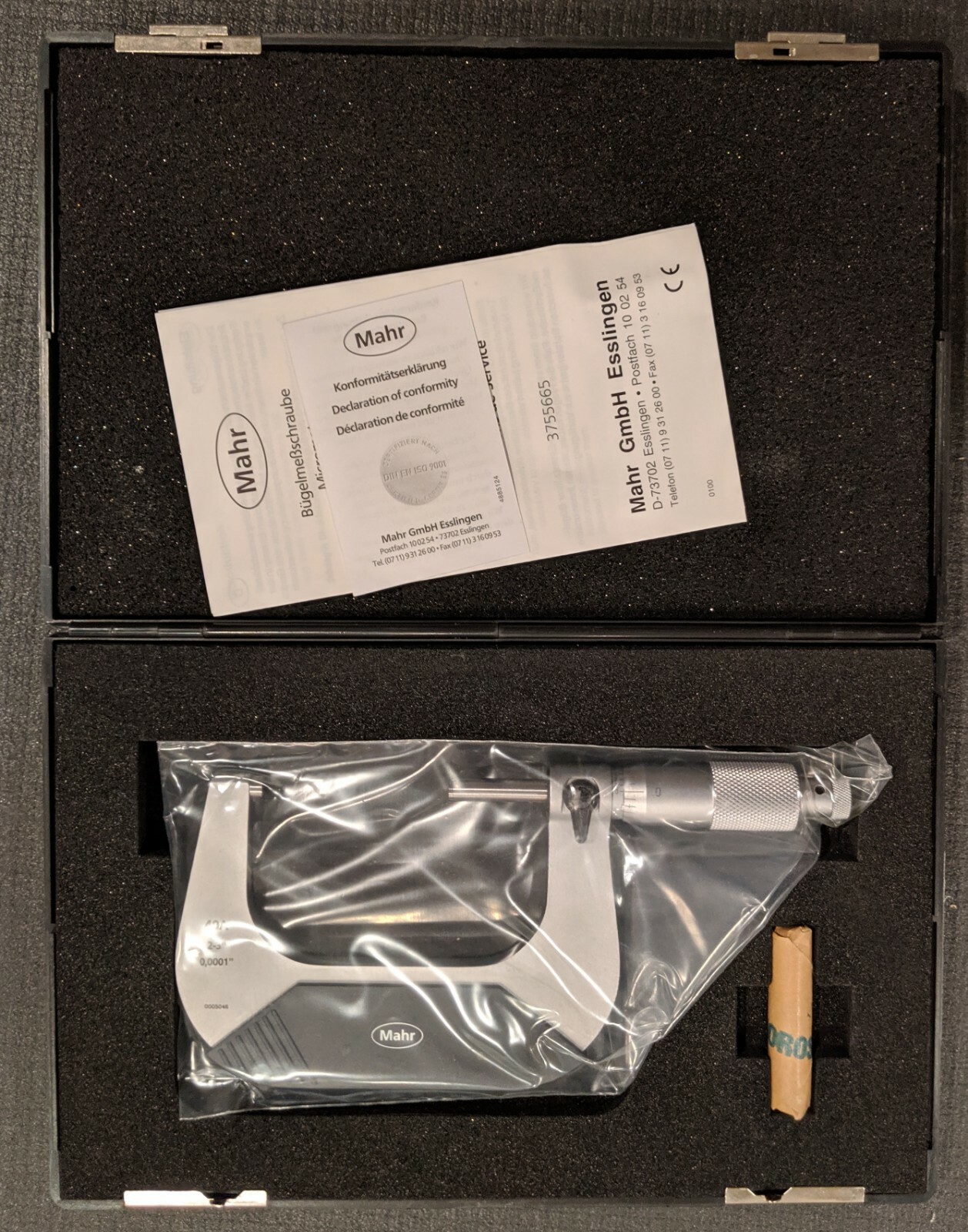 Mahr 4134902 2-3" .0001" 40A Series Micrometer