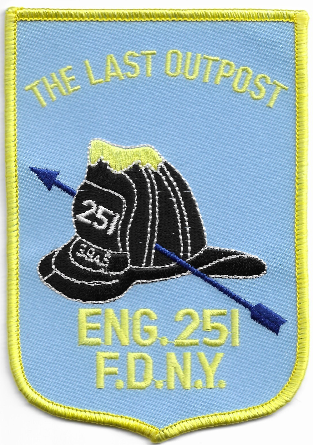 Vintage - New York City Engine-251 "Last Outpost", NY (3.25" x 4.75") fire patch