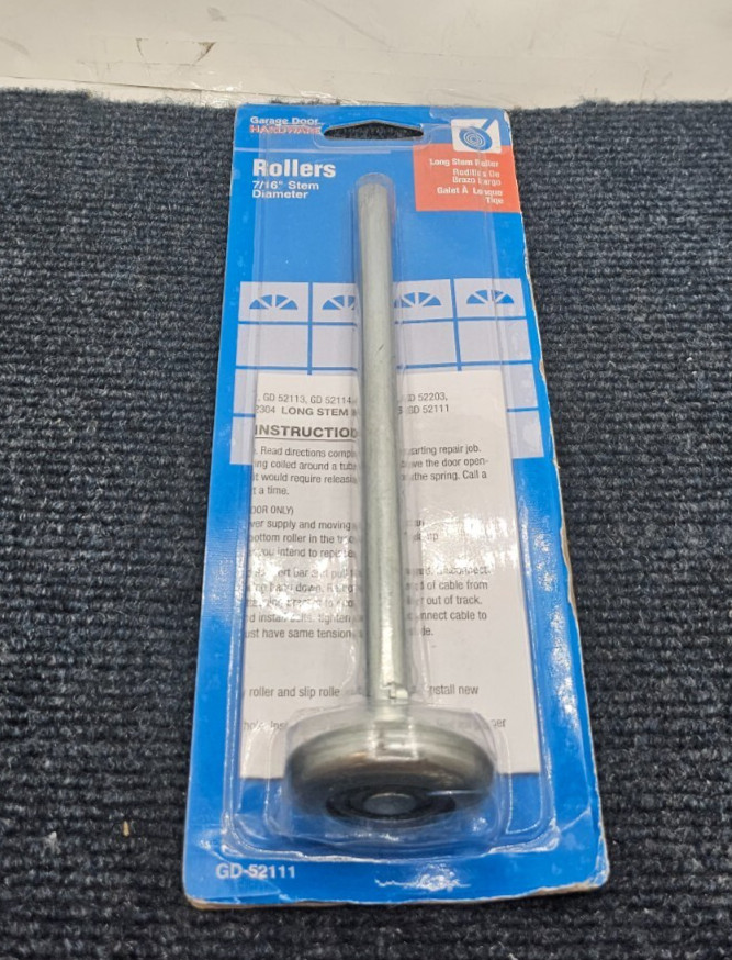 (QTY 5) GARAGE DOOR GD-52111: 7/16" Ball Bearing Heavy Duty Garage Door Roller