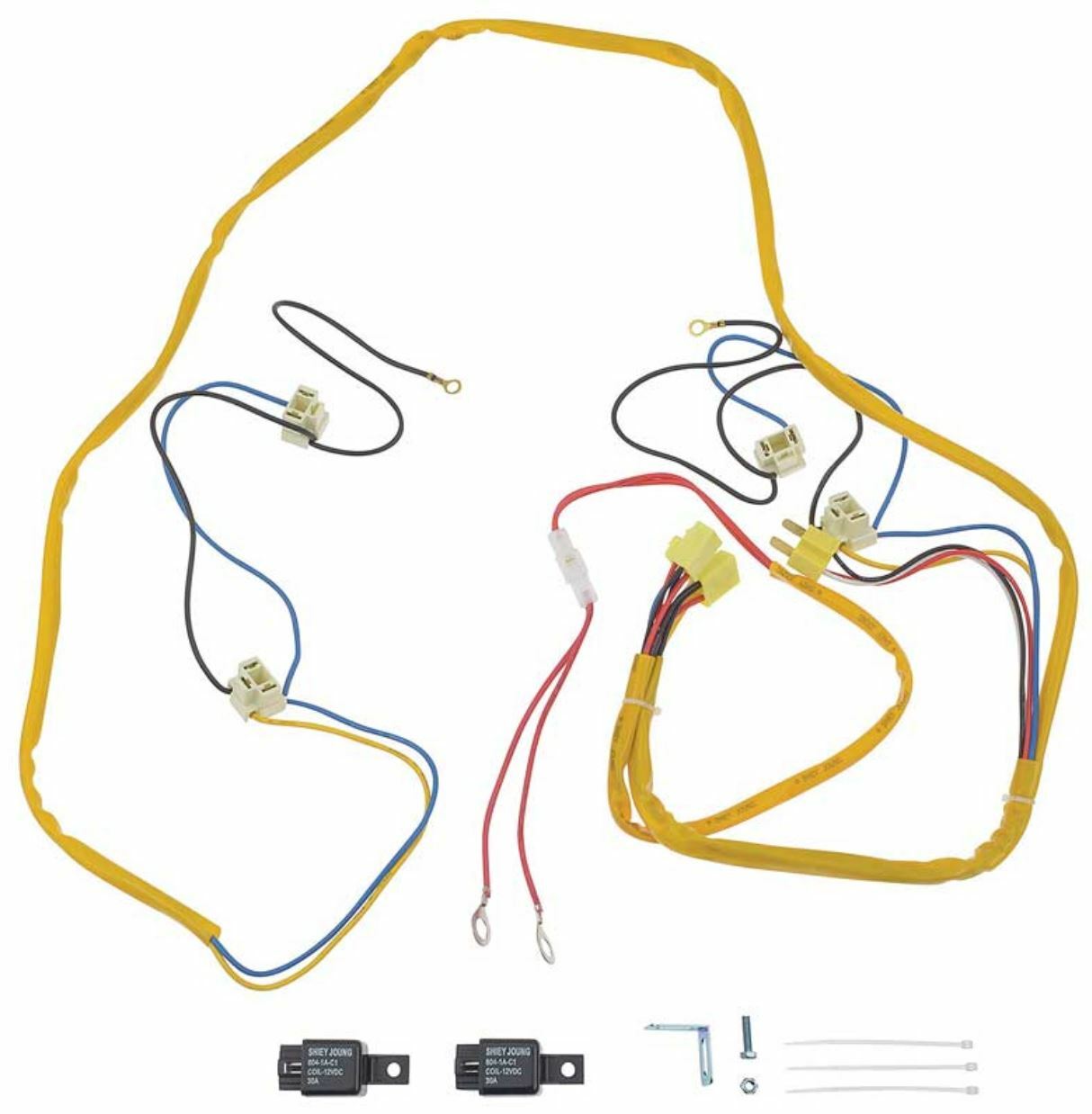 4 Headlamp System Wiring Upgrade Set GTO Lemans Chevelle El Camino 442 Cutlass
