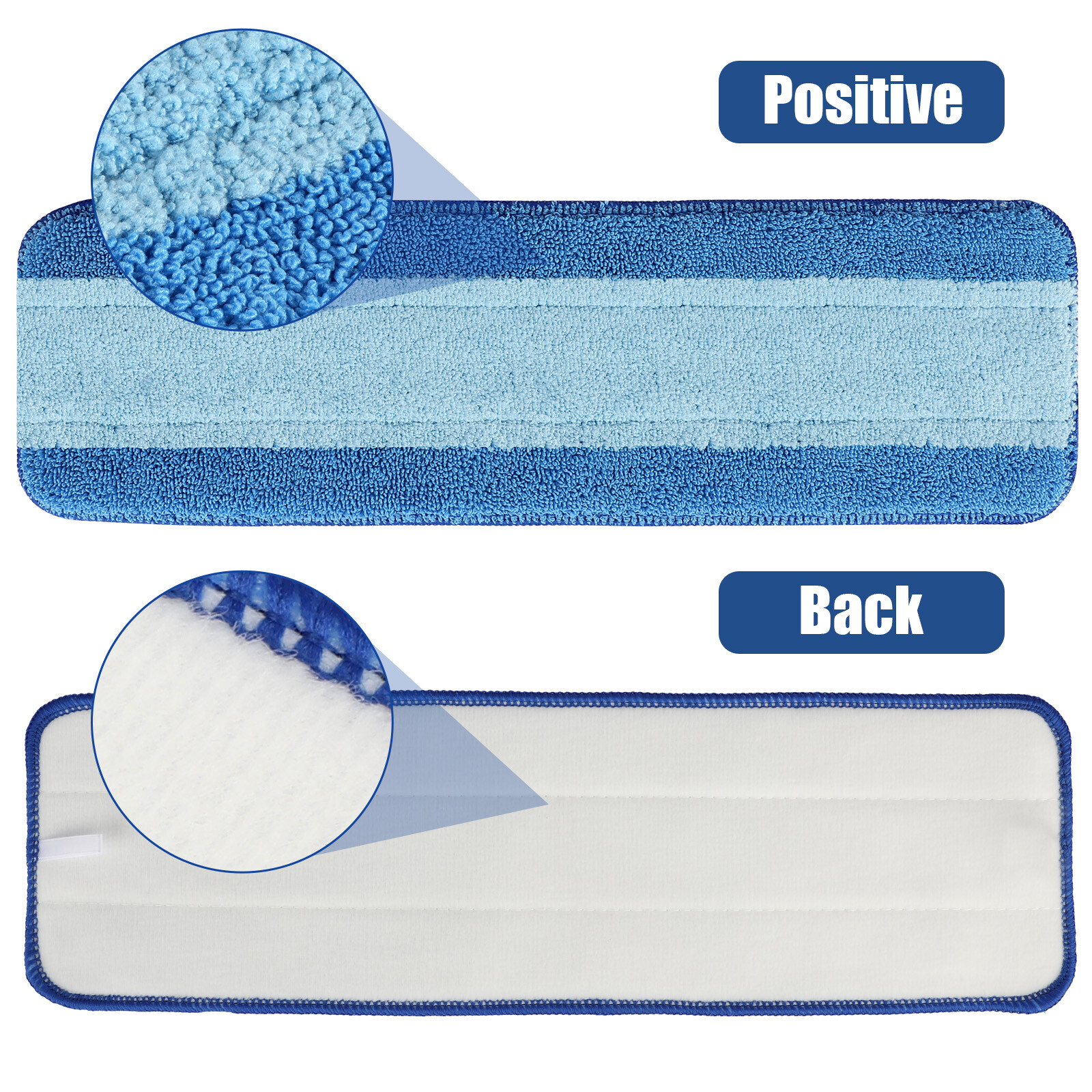 3Pcs Replacement Microfiber Cleaning Refill Pads For Bona Mop 18" Reusable Tools