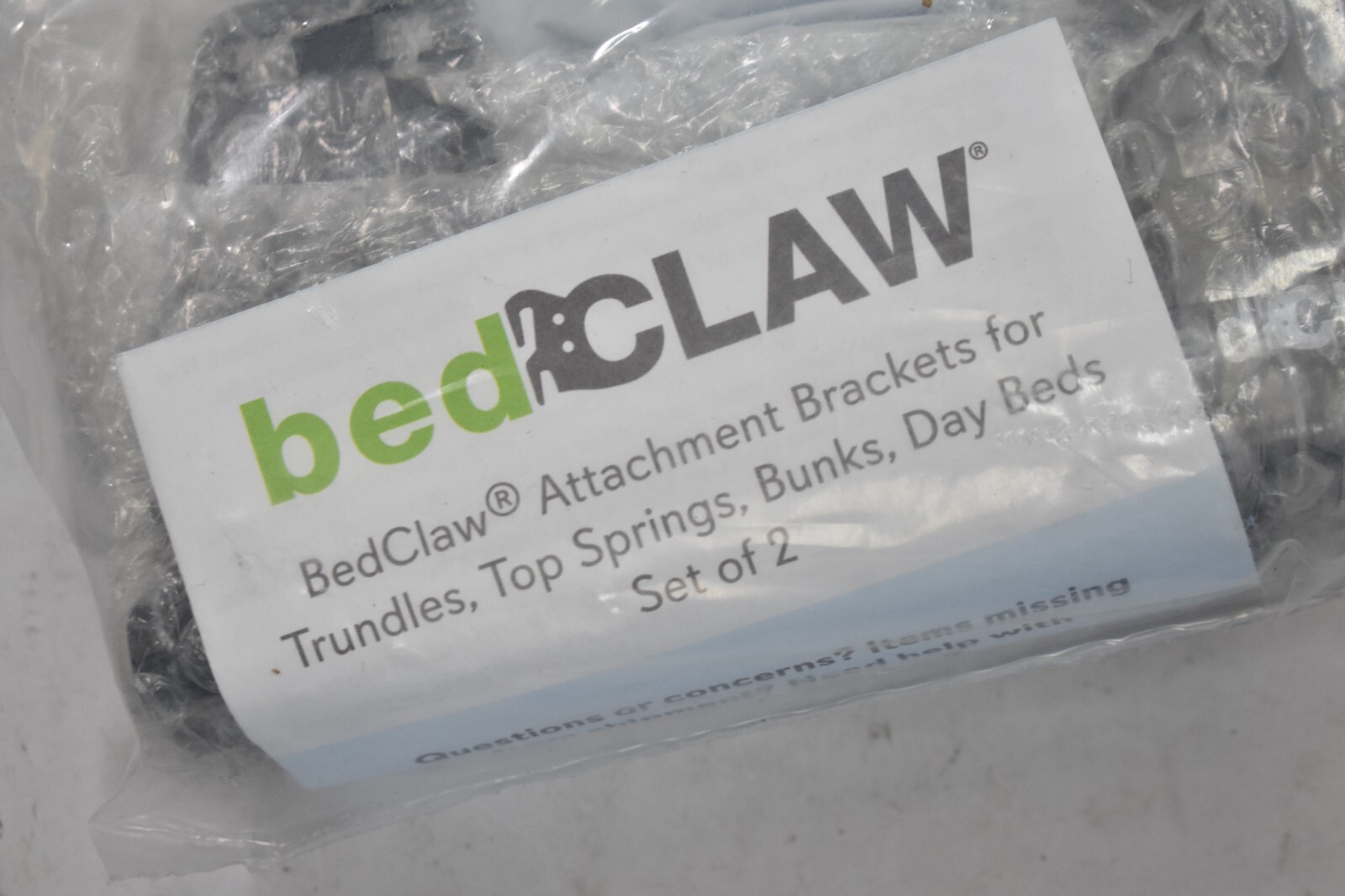 BedClaw Attachment Brackets For Top Springs & Day Beds 2 Pack Black Finish