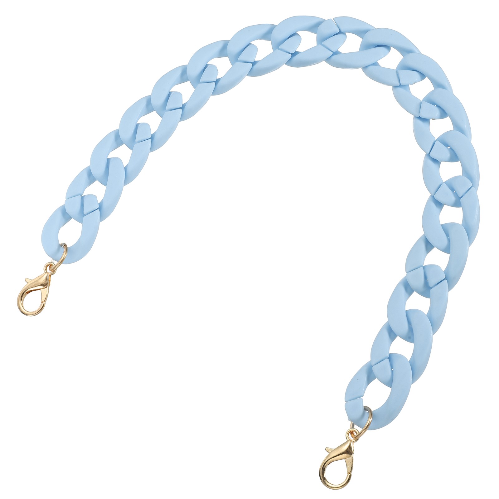 Acrylic Purse Strap Handbag Chain Acrylic Shoulder Strap, Matte Pale Blue