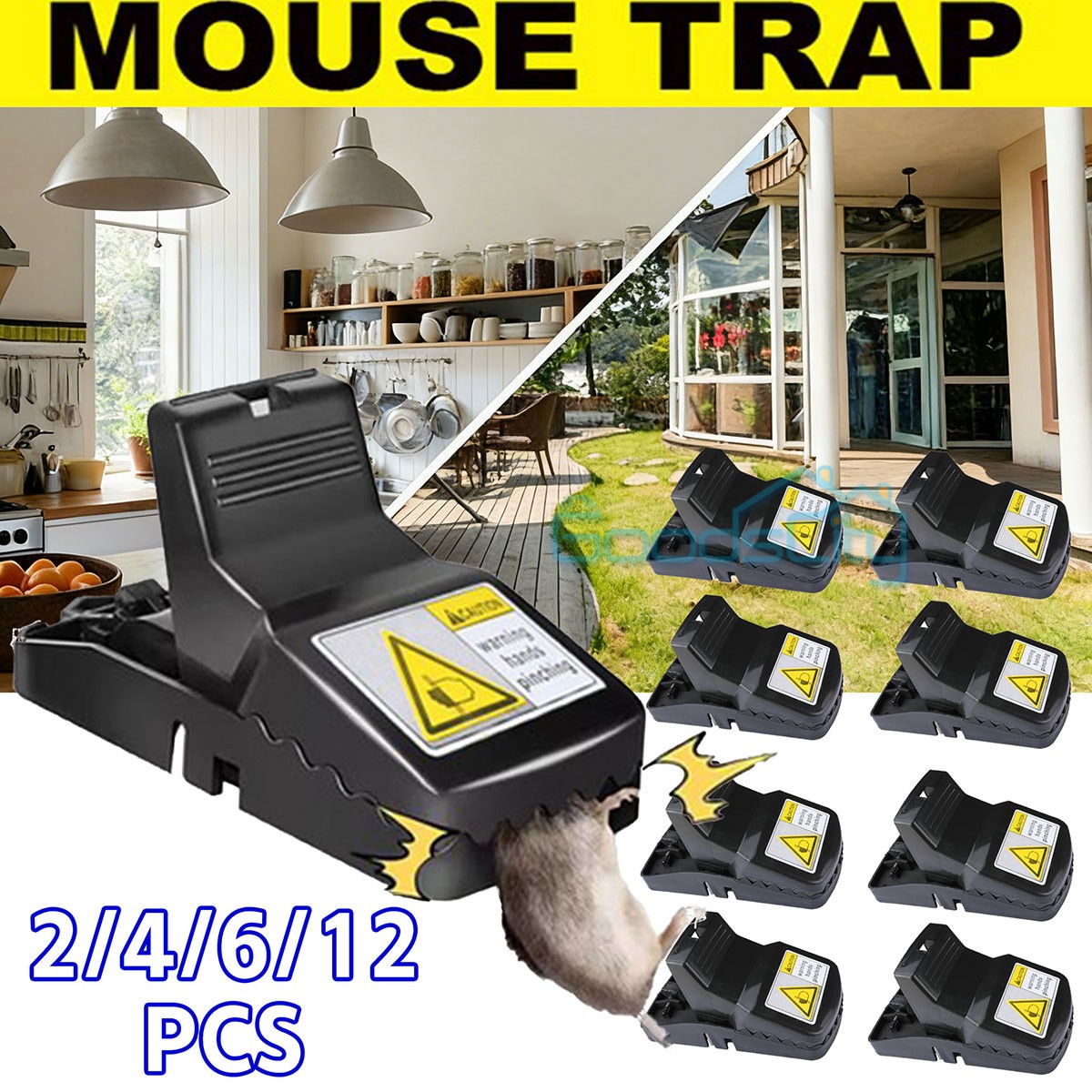 Lot Large Mouse Traps Rat Mice Rodent Killer Snap Pest Trap Kitchen Backyard