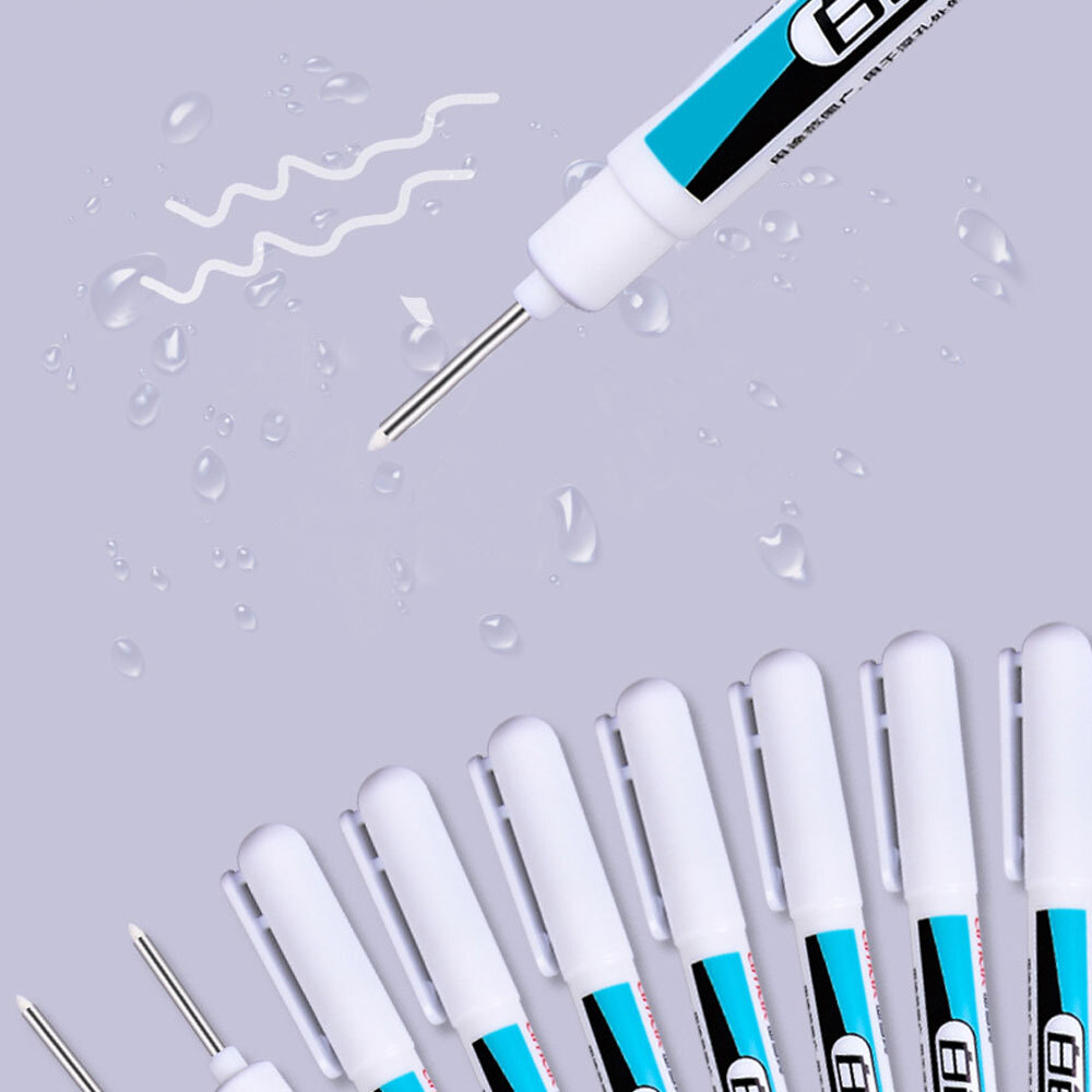 3Pcs 0.7mm White Permanent Paint Marker Pen for Rock Wood Plastic Glass Metal
