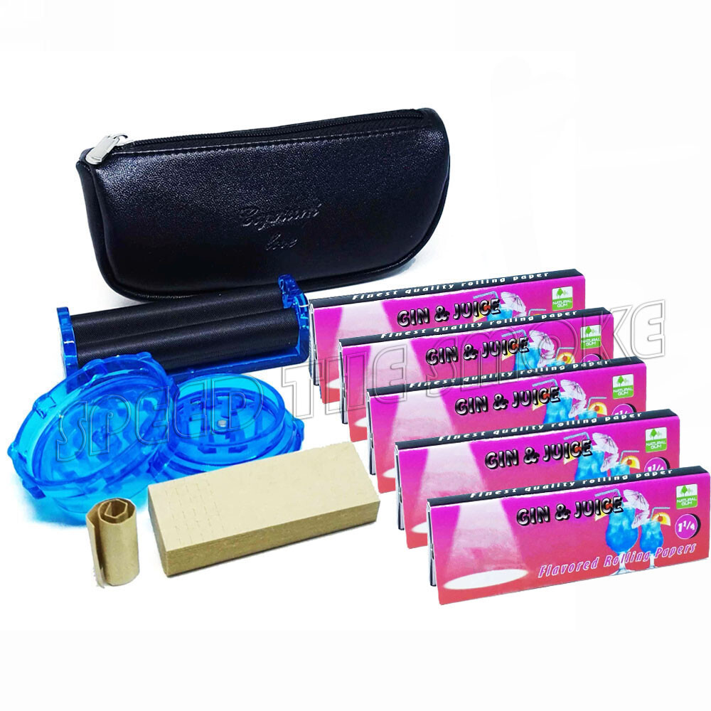 "ROAM SCENE" Smokers Gift Set Starter Pack Rolling Papers Grinder Roller Bag