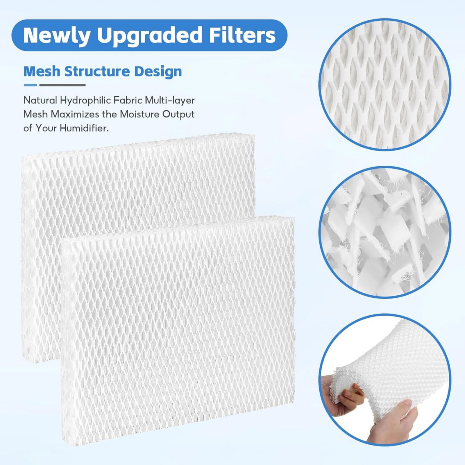 For Vornado Wick Pad Filter Replacement 2 Pack for MD1-0034 EVDC300 EVDC500