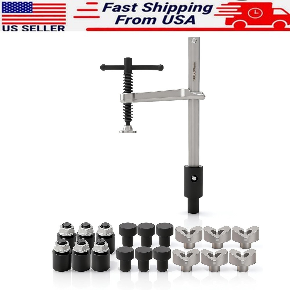Turnirace Welding Table Clamps and Fixture Pins, 19pcs 5/8in V Blocks, Black