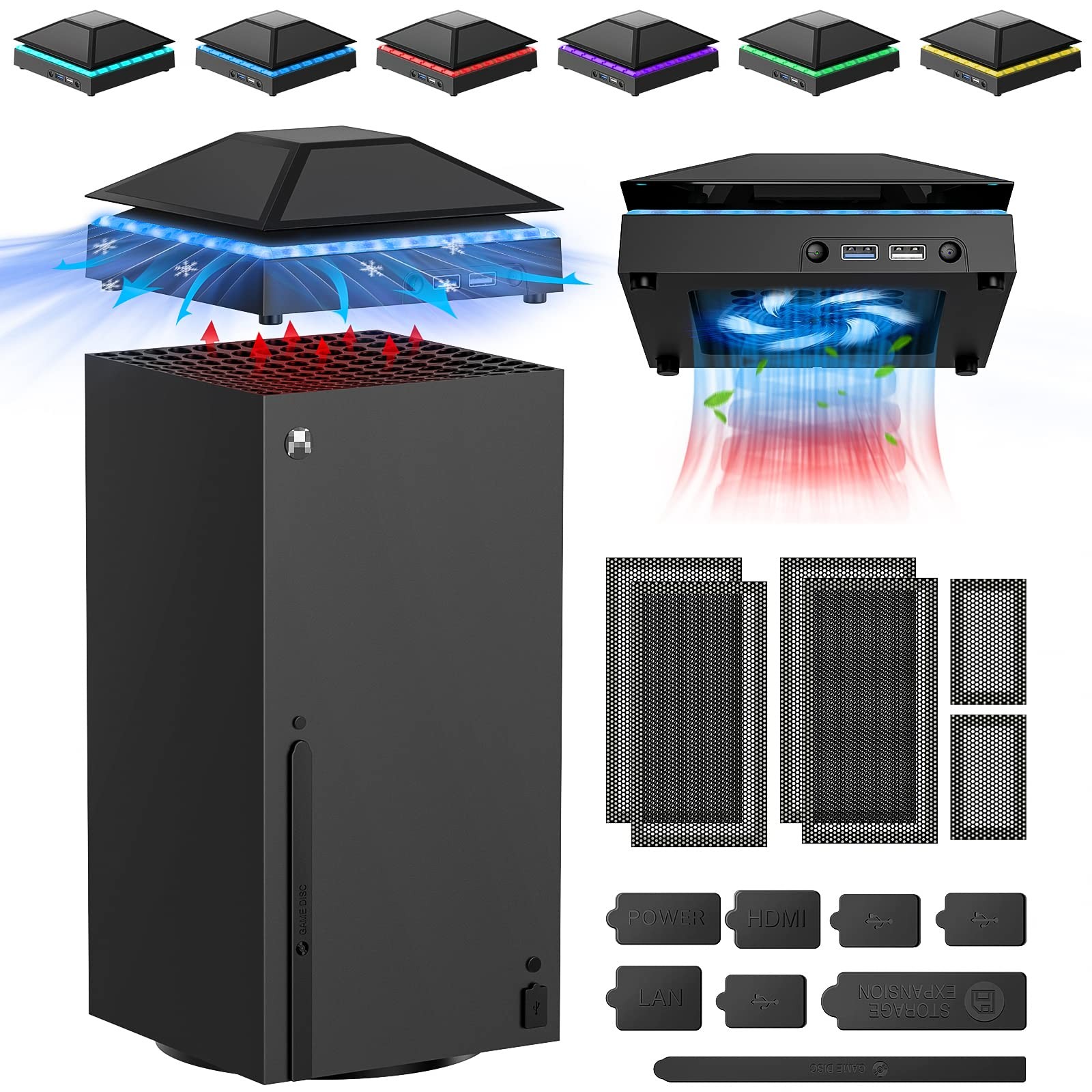 FASTSNAIL Cooling Fan Dust Cover for Xbox Series X Console, Cooling System with