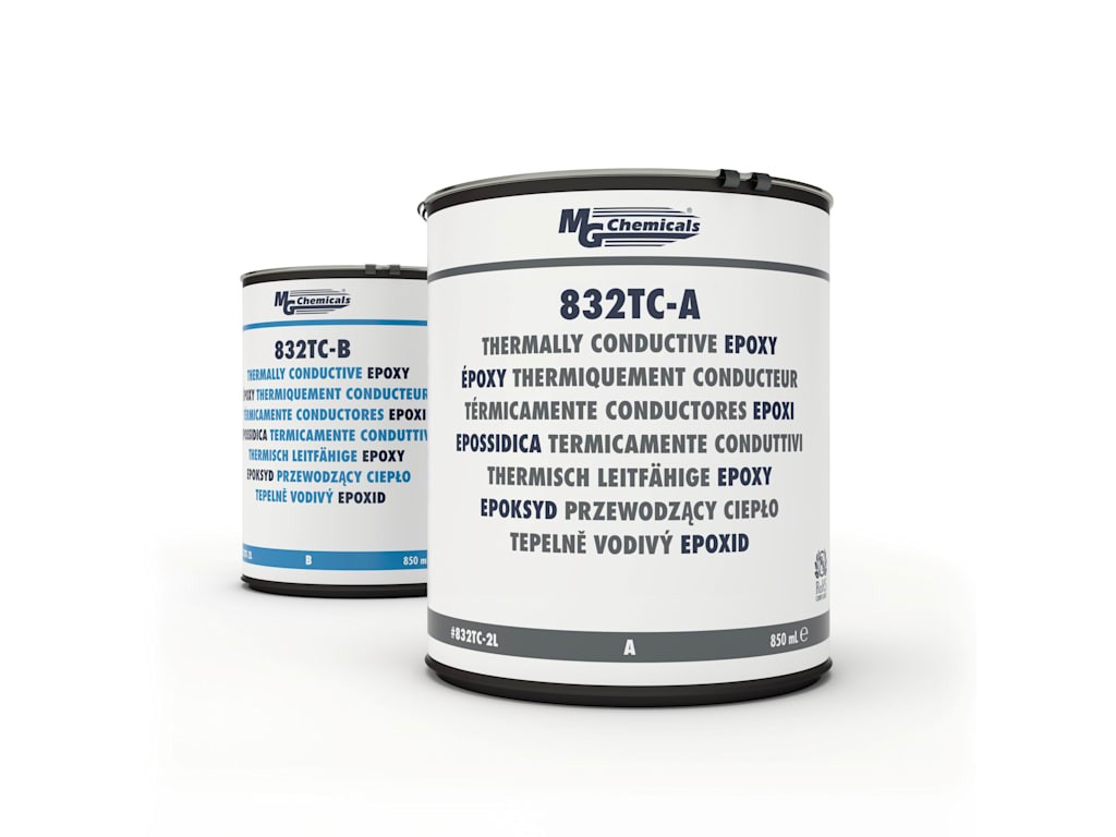 MG Chemicals 832TC-2L - Thermally Conductive Epoxy, Black, 2L, 2 Can Kit