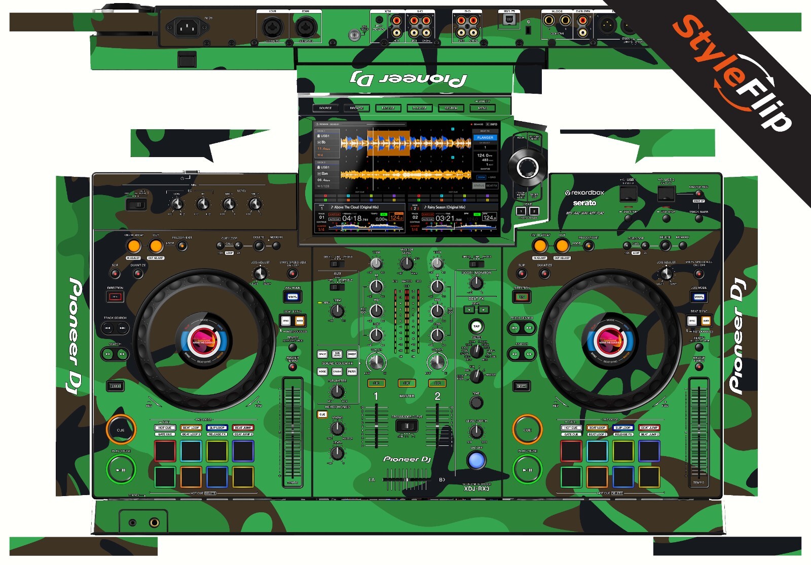 Pioneer XDJ-RX3 Skin | Green Camo | Protective Decal | StyleFlip Skins