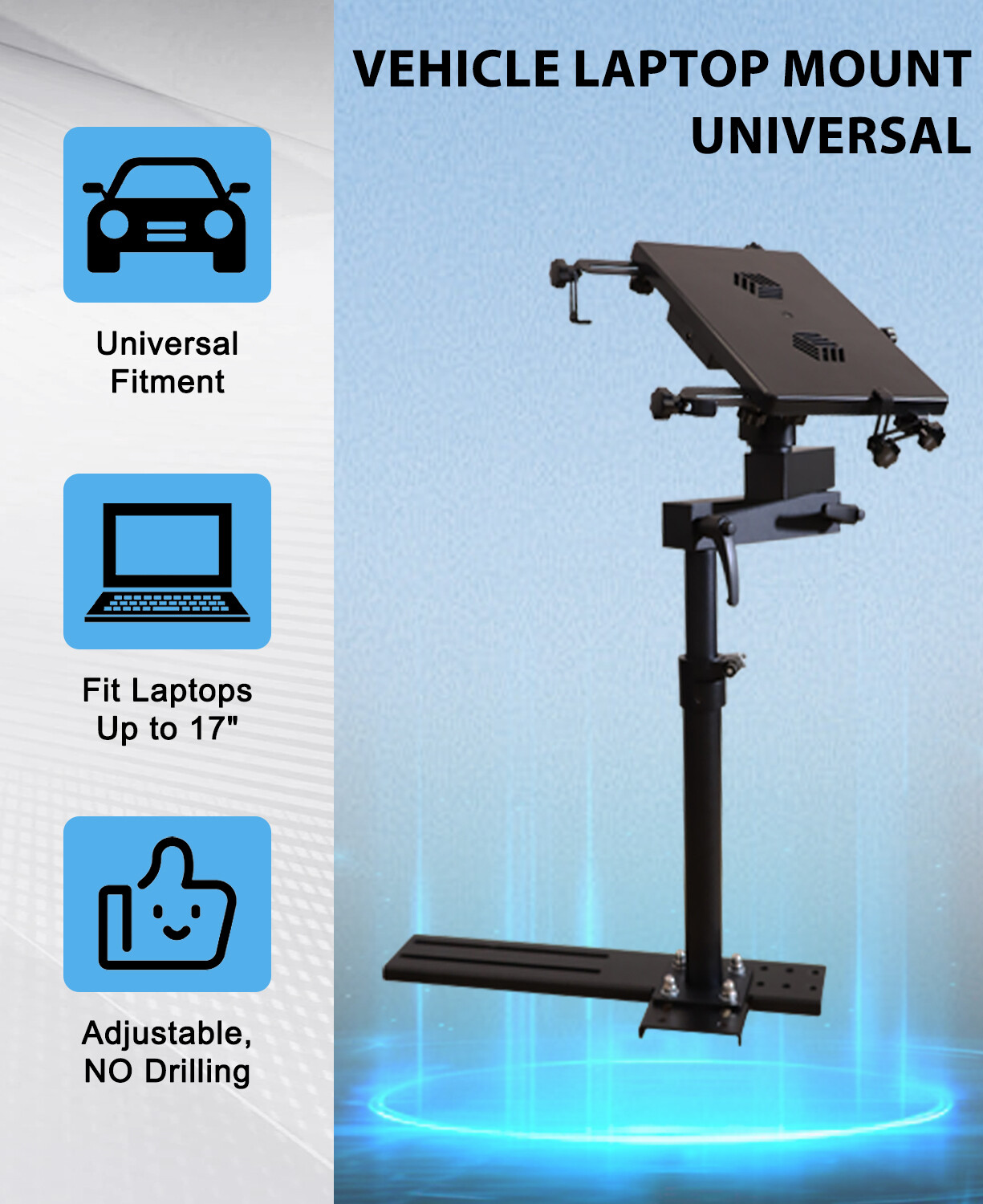 Adjustable Laptop Vehicle Mount Computer Seat Mount Universal For Van Truck